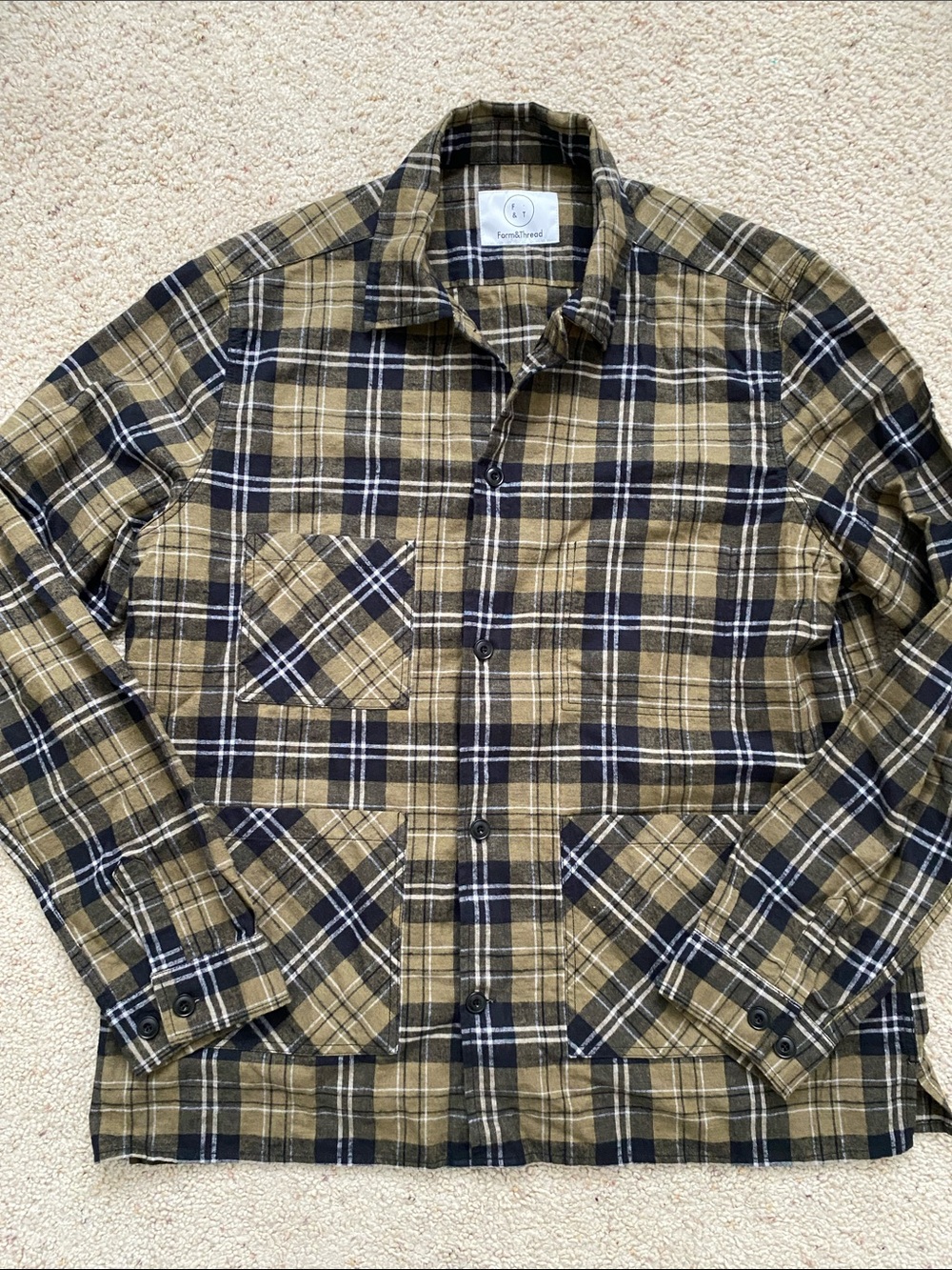 Form&Thread Plaid Overshirt. Size L.